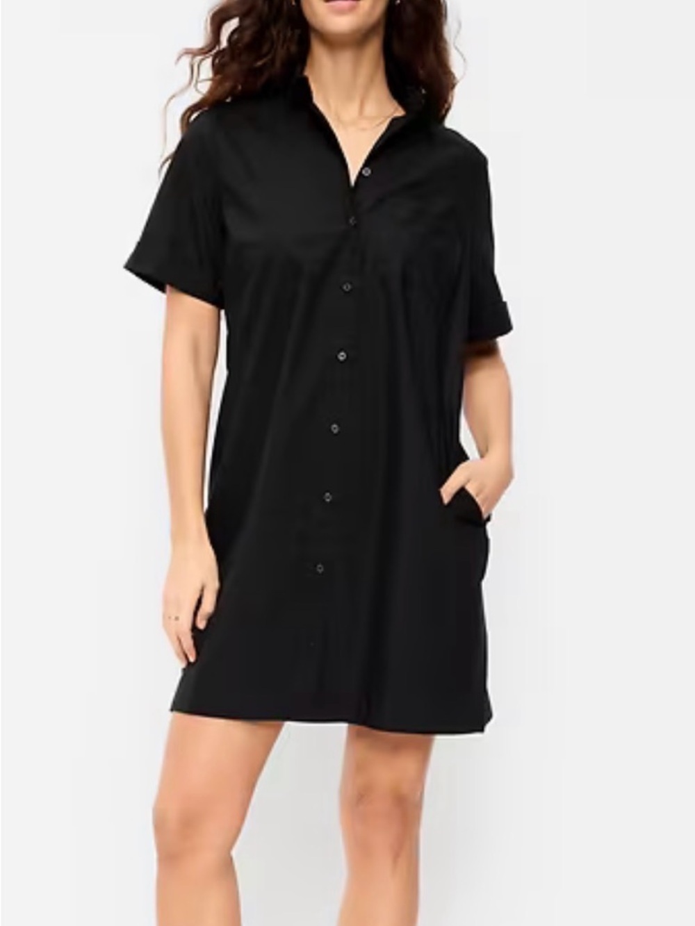 Old Navy NWT black button down mini dress, medium